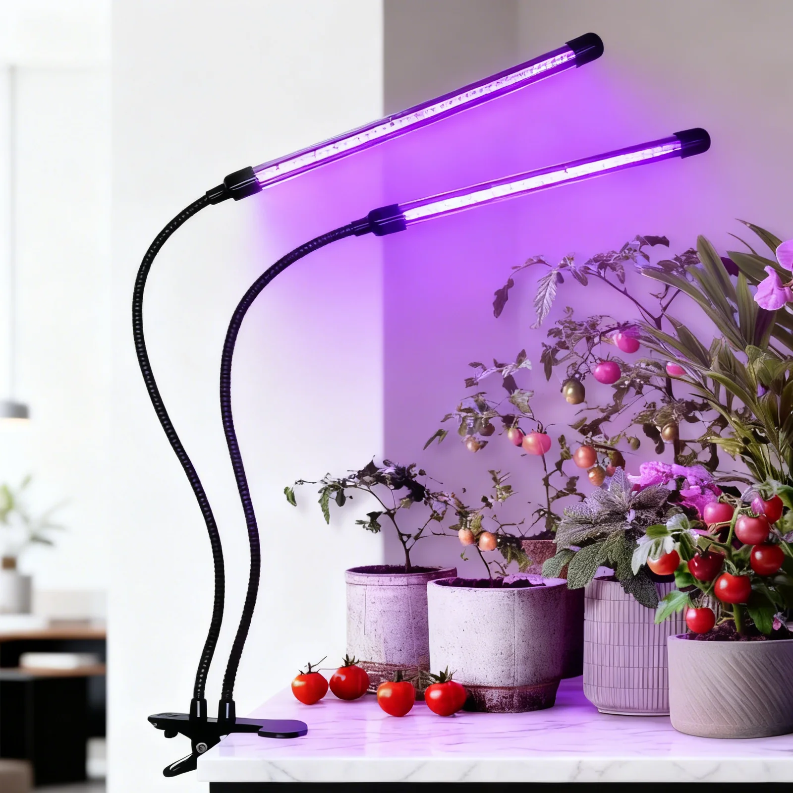 

Черный светильник для выращивания растений, 10 уровней яркости с регулируемой на 360 градусов лампой для выращивания растений для офиса или дома