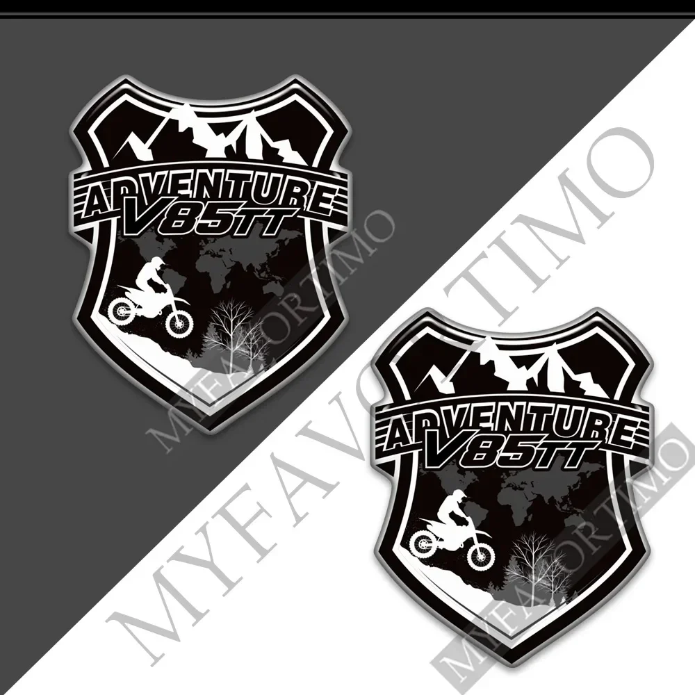 For Moto Guzzi V85TT V85 TT Tank Pad Gas Fuel Oil Stickers Wind Deflector Trunk Protection Decals Luggage Cases Emblem Logo