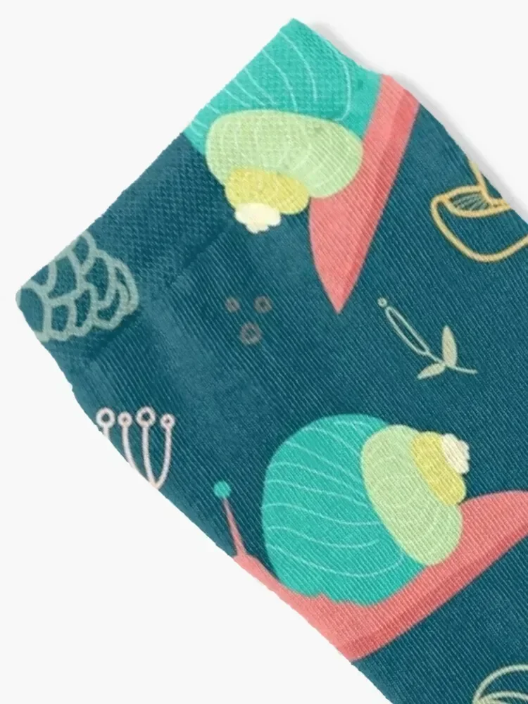 Colourful Snail Seamless pattern Socks colored designer brand aesthetic summer Girl'S Socks Men's
