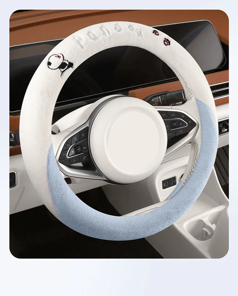 

1pcs Steering Wheel Cover For Durable Rubber Grip Blue Black Red Gray Purple Pink 36/38CM Sweat-absorbent Car Accessories