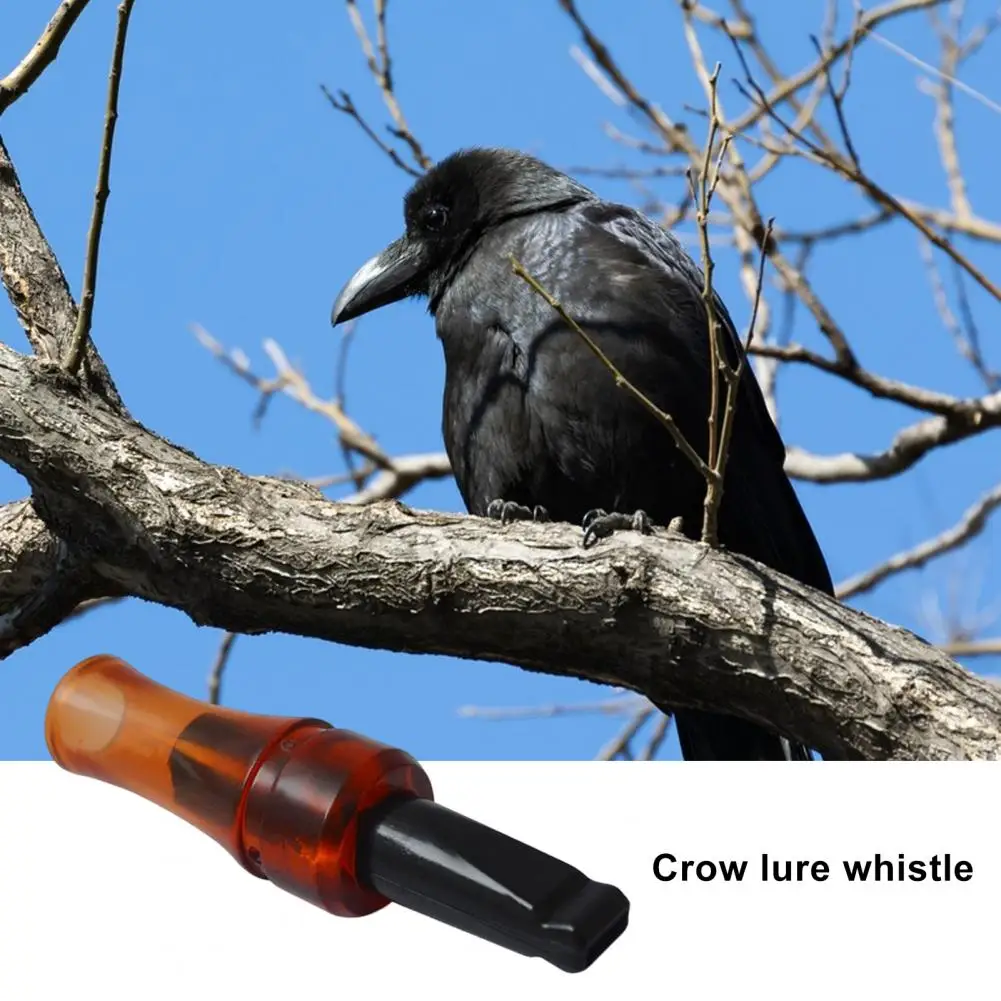 Bird Whistle Portable Bionic Crow Whistles Loud Sound for Camping Compact Size Imitates Decoying Callers 2pcs Outdoor Crow