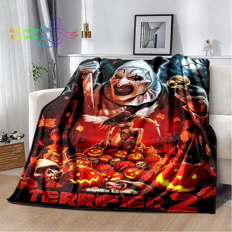 Terrifier 2 Horror Movie Halloween Blanket Lightweight Comfortable Soft Breathable Ultra Warm Blanket Bedding Travel Bedding