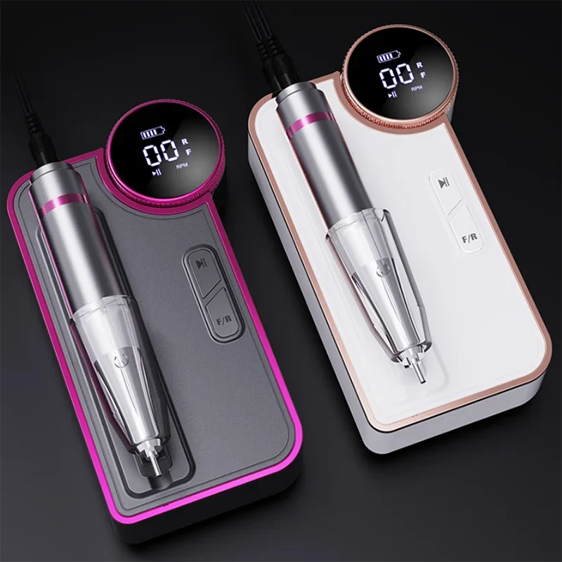 Pulidor de uñas recargable portátil para el hogar, máquina lijadora de uñas profesional de alta velocidad de 35000 Rpm, equipo pulidor de uñas