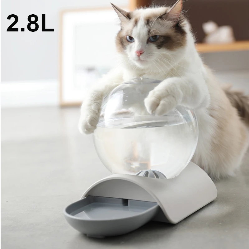 

Snails Bubble Cat Water Bowl Automatic Water Dispenser Fountain for Cats Large Drinking Drink Bowl Drinker No Electricity 2.8L