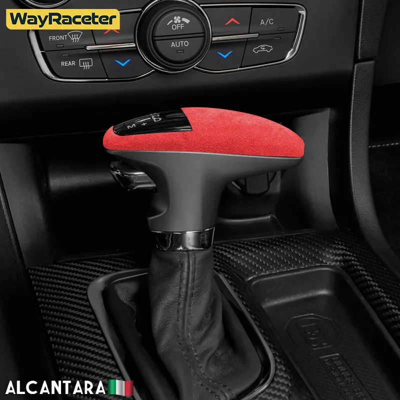 Alcantara Wrap ABS LHD & RHD Car Gear Shift Knob Cover For Dodge Charger 2015 2016 2017 2018 2019 2020 2021 2022 2023 2024