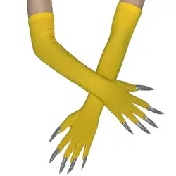 Cool Halloween Long Gloves Ghost Claw Dress up gloves Fashion red Long nails Cosplay Halloween Funny gloves C068
