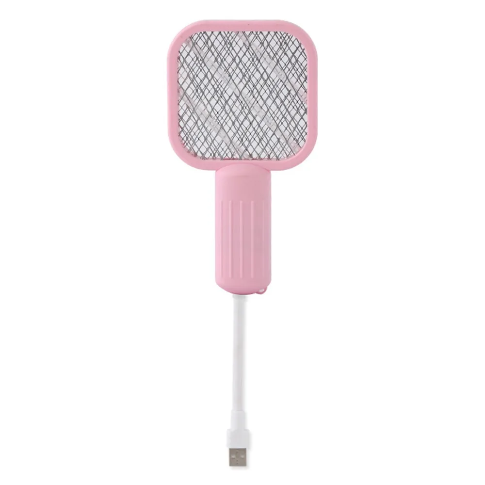 Compact Mini USB Mosquito Swatter Electric Shock Security Net Mosquito Killer Lamp UV Light Simple Insect Racket Summer