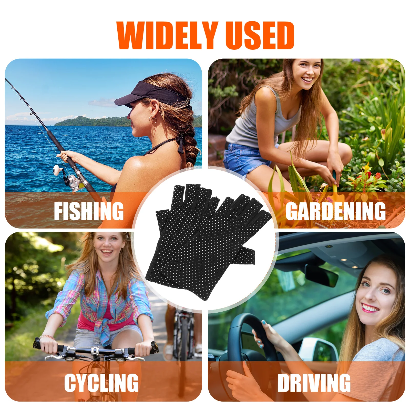 

1Pair Uv Protection Half Finger Gloves Lightweight Cotton Sunblock Gloves for Cycling Climbing Driving Outdoor Sports