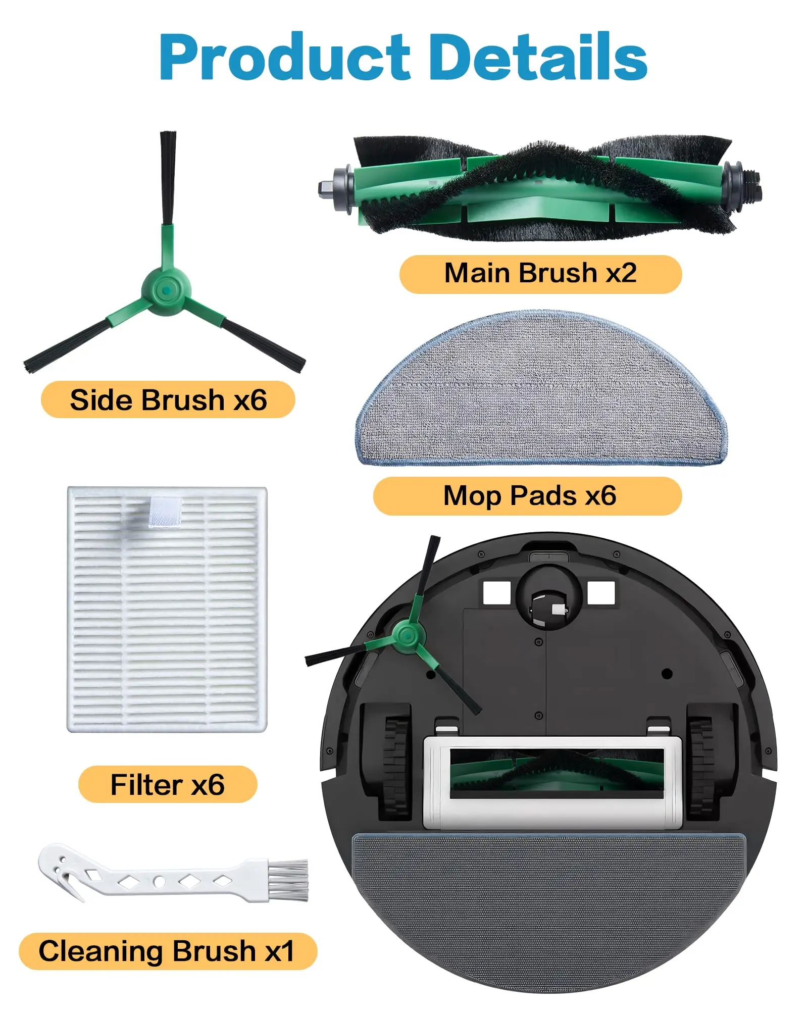 Compatible for IRobot Roomba Combo Essential, (Roomba Vac Essential), Roomba 105 Combo, Roomba 104 Combo Y0140、Y0110 Y0112 image 6