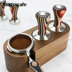 51MM 54MM 58MM Coffee Bottomless Portafilter Colorful Wood Stainless Steel For E61 Nuova Delonghi Coffee Accessories Barista