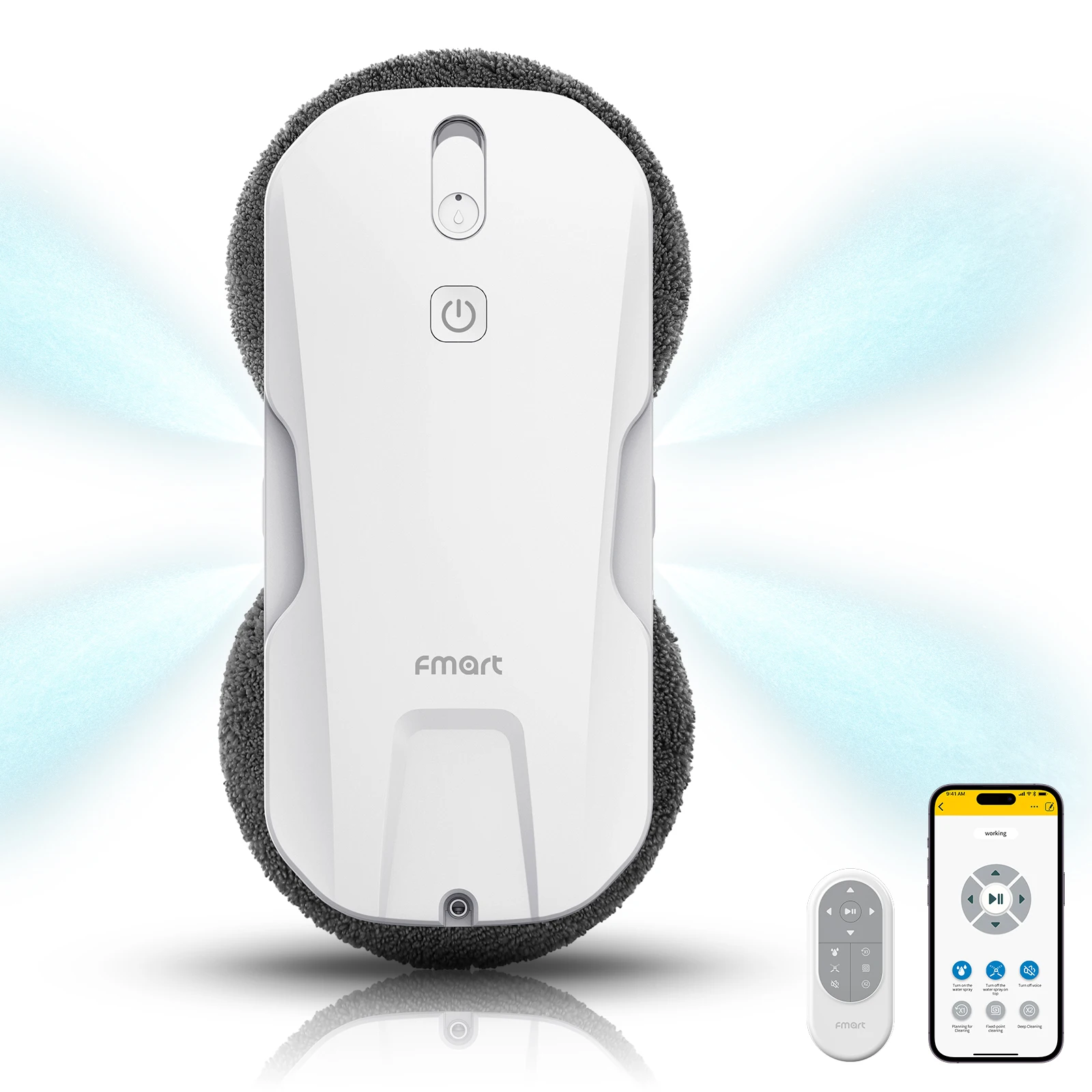 

Робот-мойщик окон с высокой силой всасывания и защитой от падения для чистых стекол