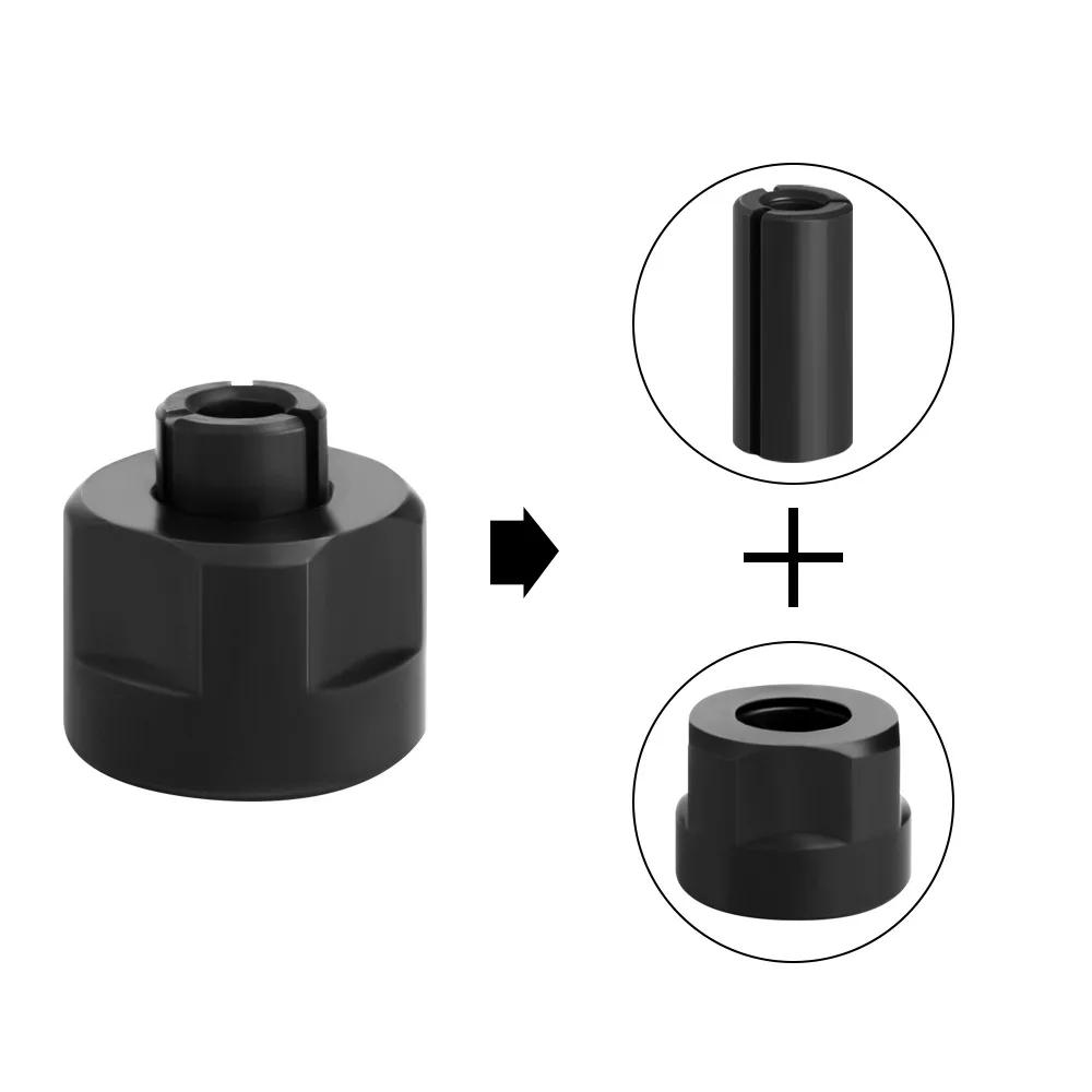 M15 타각기 척 너트 탄소강 전기 라우터 밀링 커터 액세서리, 목공 C 너트 콜릿, 6mm, 6.35mm, 8mm