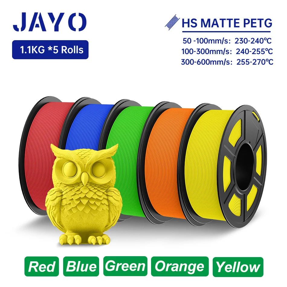 Filament PETG do drukarek 3D JAYO High Speed, 1.75MM, 5 rolek, filament PETG do drukarek 3D FDM, materiały do druku 3D DIY, prezent. — zdjęcie produktu 7