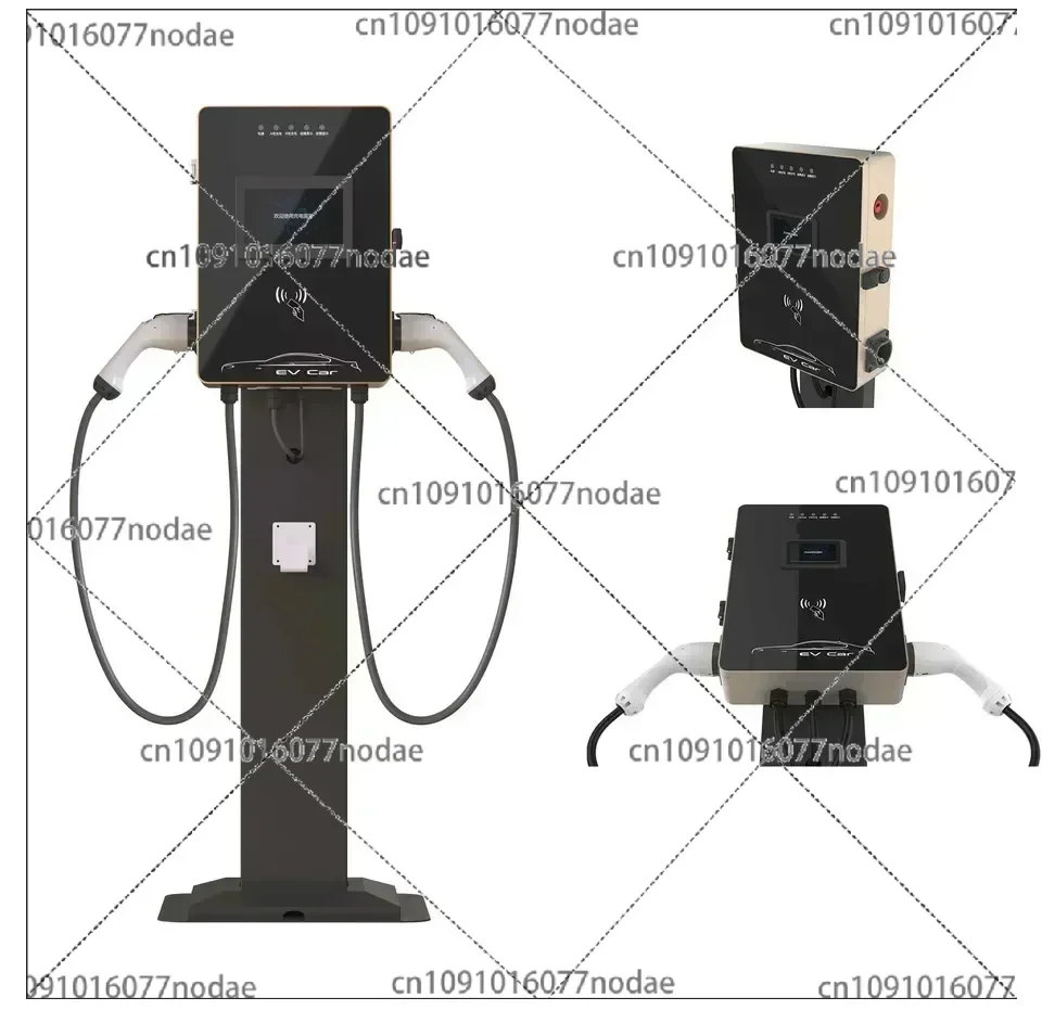 Double Plug Total 14|21|42kw 220v Floor-Mounted and Wall Mounted Fast Charger EV Charging Station for Commercial  or Home
