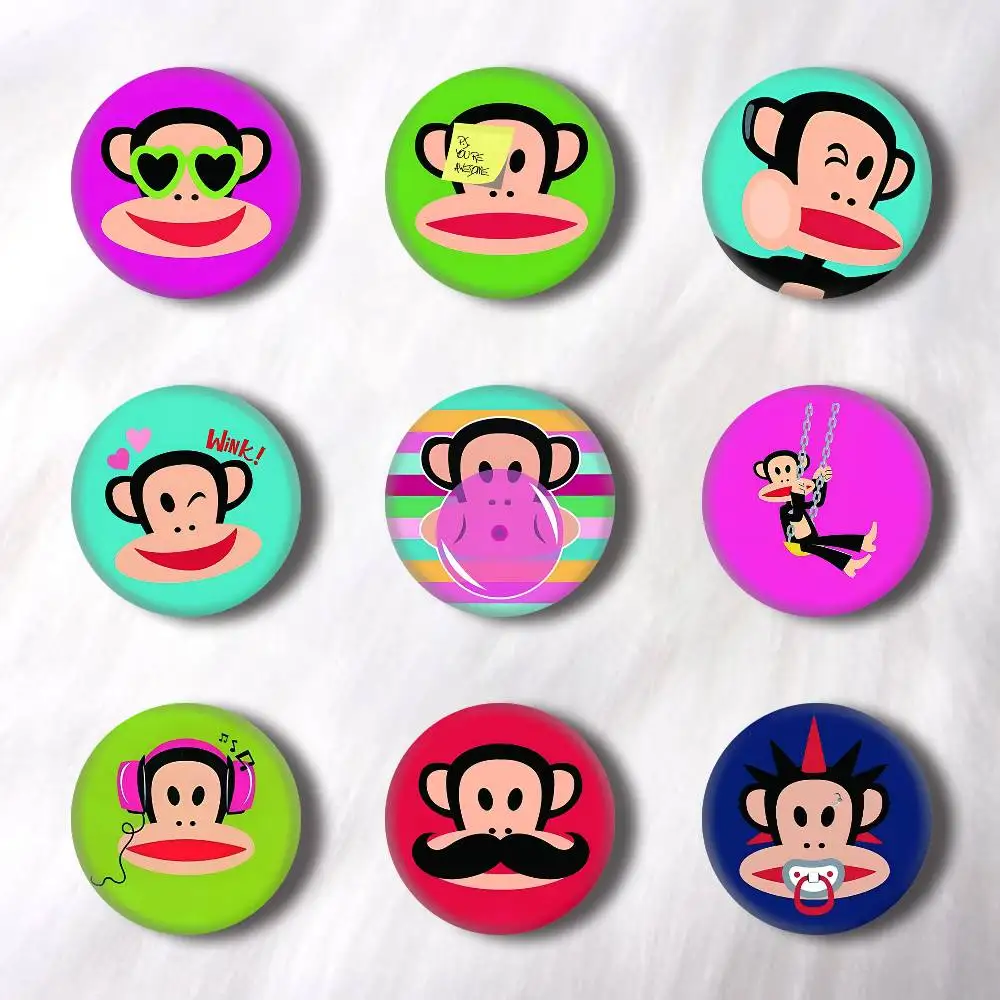 P-Paul Cute F-FrankS Creative Round Button Badges Pin Brooch Backpack Jewelry Gift