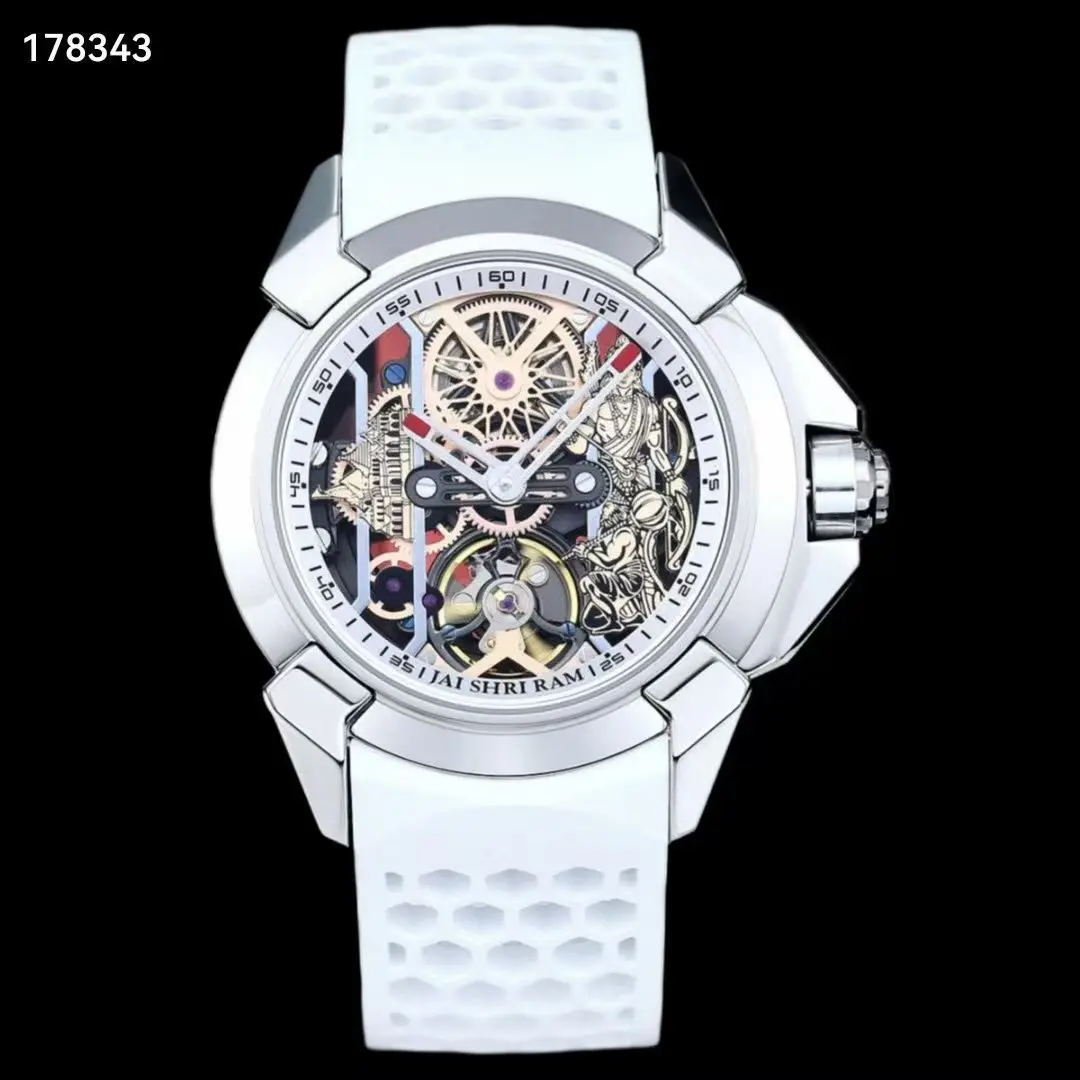 완전 자동 남성용 기계식 시계 44mm EPIcx 오픈워크 시계 남성용 시계 한정판 방수