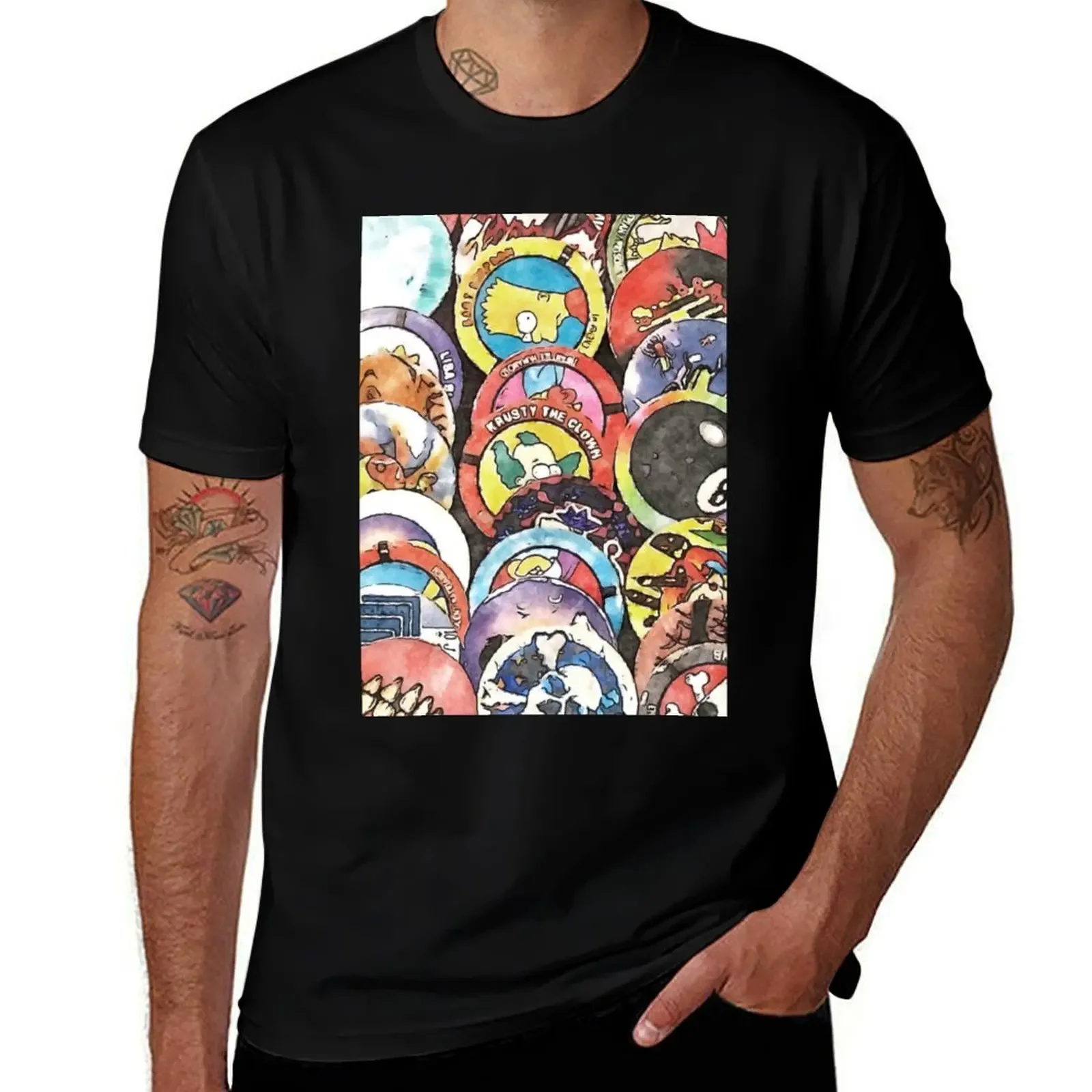 

POGS Watercolor Tribute T-Shirt rapper graphic tees plus size clothes vintage anime shirt t shirts for men cotton