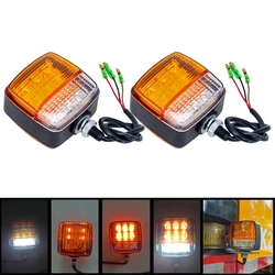 1 Pair Tractor Turn Signal Light 12V 24V LED Forklift Light Waterproof Motorcycle Rear Light