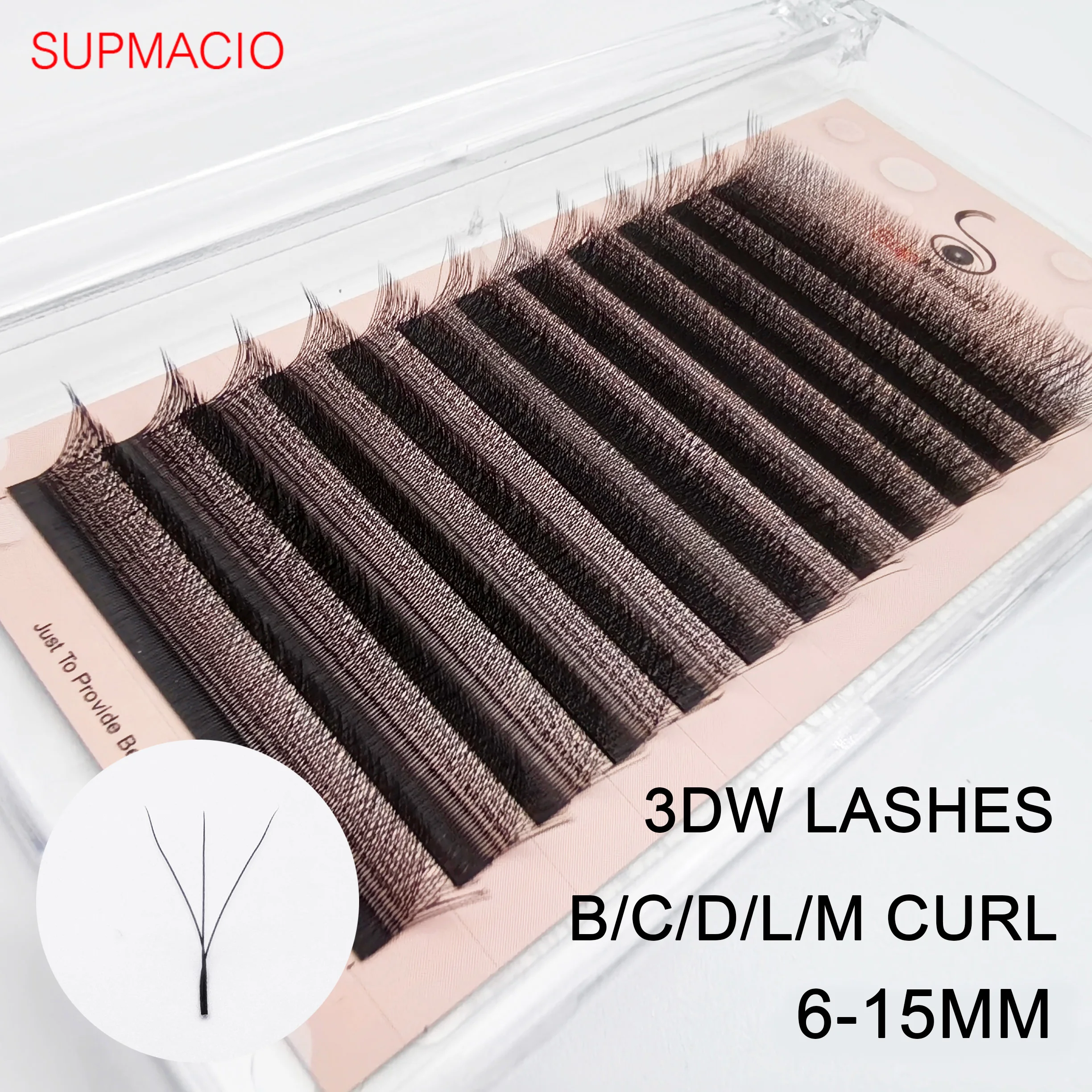 

Наращивание ресниц Supmacio 3d клевер с ресницами 7 мм мягкие C/D/L завитки 7-13 микс готовые пучки cilios 3d w-образные ресницы 7 мм