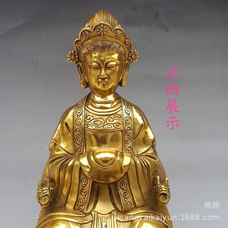 Bronze statue of the Taishan Grandmother, bronze figurine of the Taishan Grandmother, bronze statue of Bi Xia Yuan Jun, decorati