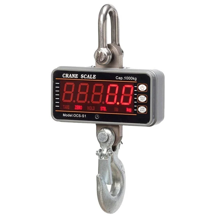 J & R pantalla LCD grande 200kg 400kg 500kg 600kg 1000kg industria peso Digital grúa de pesaje electrónica báscula colgante para cerdo