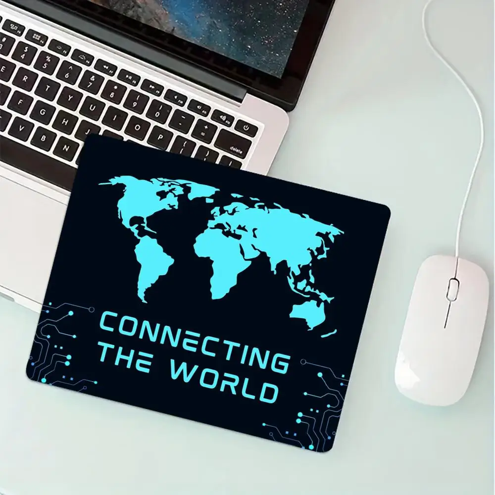 Illustrazione creativa del pianeta piccolo tappetino per mouse tappetino da scrivania accessori per uffici tappetino per mouse da gioco antiscivolo durevole bordo cucito