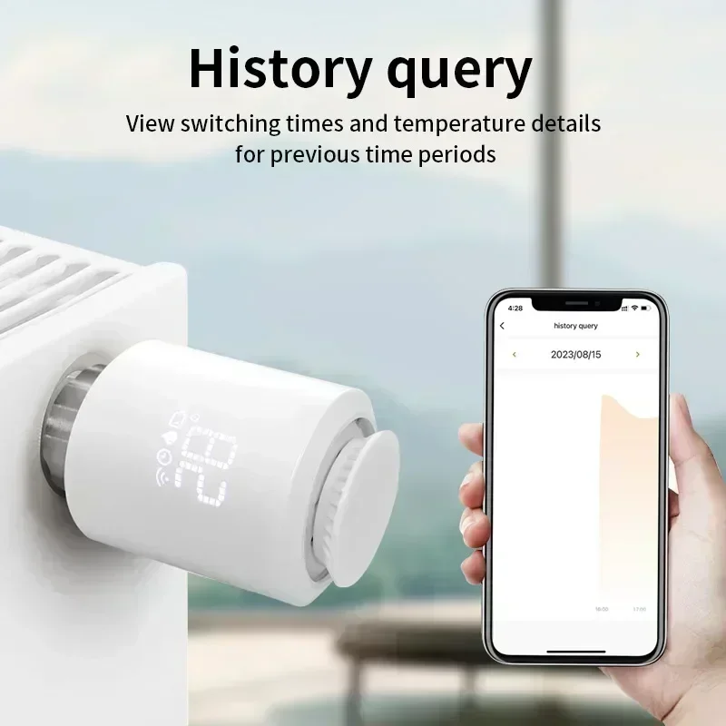 TNCE Tuya Zigbee TRV Radiator Thermostat  Actuator Smart Thermostatic Valve Temperature Controller Work With Alexa Google Home