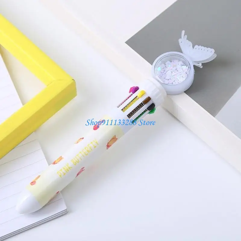 G88D 10 Color-in-1 Ballpoint Pen 0.5MM for Writing Color Coding Journaling