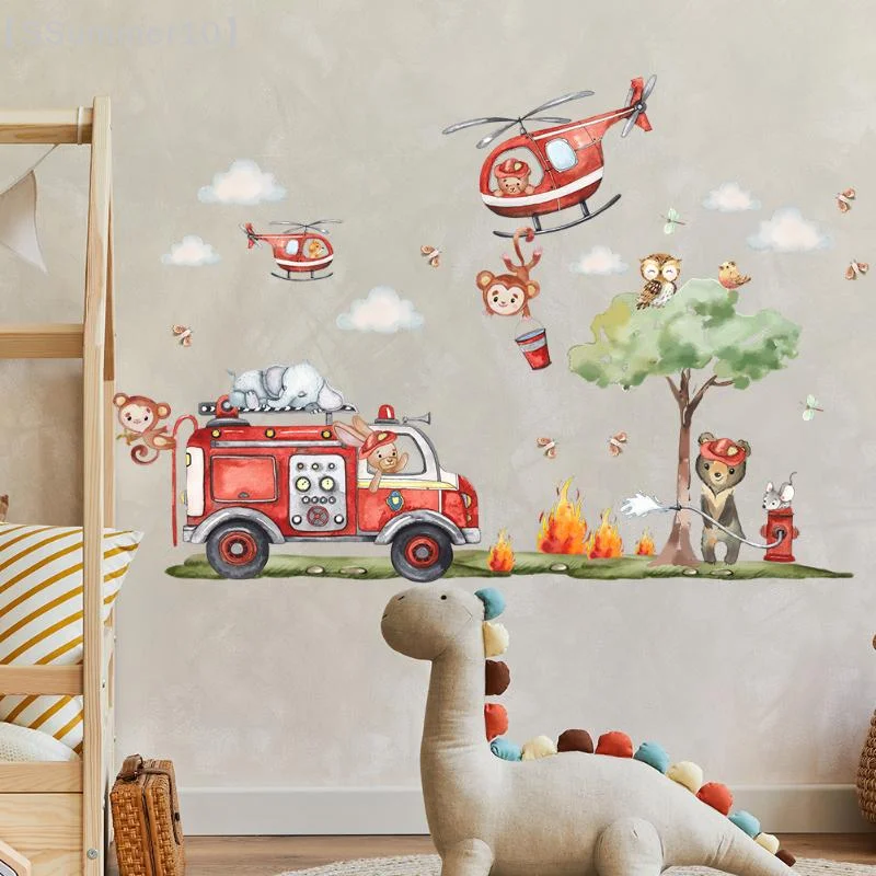 【SSummer10】Cartoon Animal Fire - đánh giá và giá Baby Nursery Wallpaper