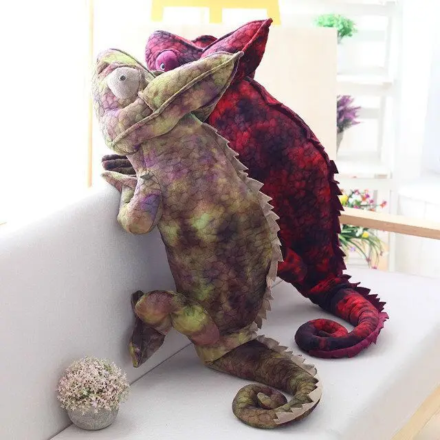 Novelty Chameleon Plush Toys Stuffed Throw Pillow Animal Plush Hold Pillow Baby Sleeping Pillow Chair Cushion Kids gifts Toys