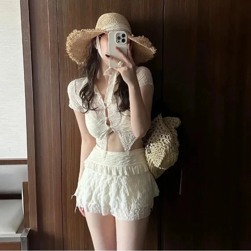 Swimwear women's Split Bikini Sexy Internet Celebrity high-end Feeling 2024 New Hot Spring Vacation Hot Girl Cover Up Swimsuit