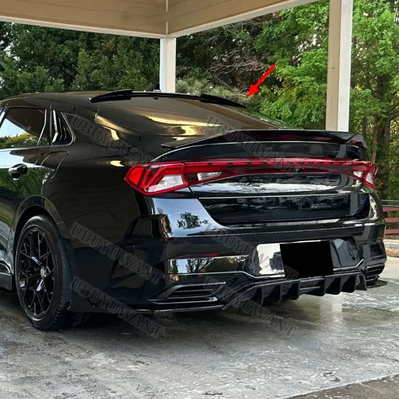 For KIA K5 LX LXS EX GT Rear Trunk Lip ABS Black Wing Spoiler Car Styling  Original factory Car Accessories 2021-2025