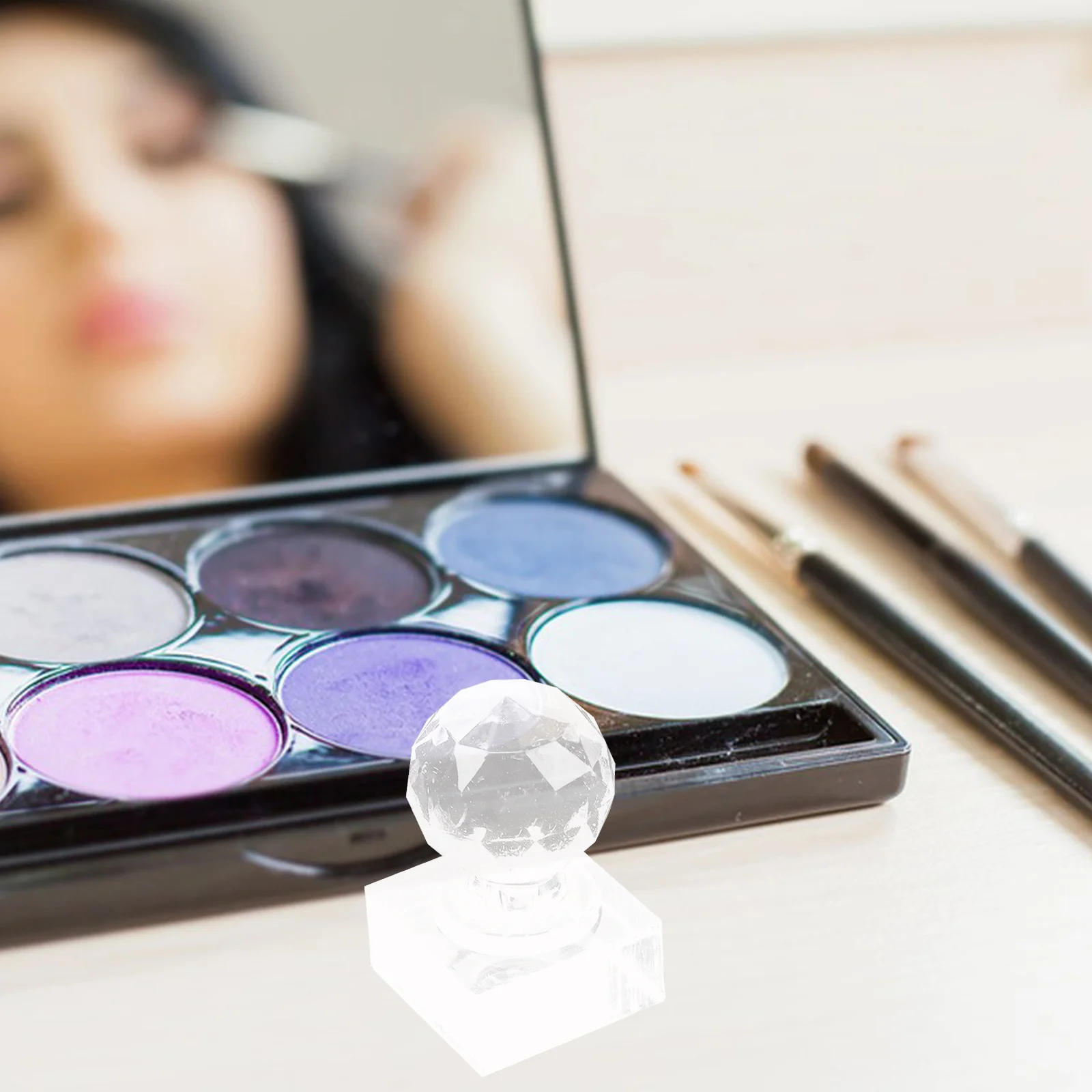 Ferramenta de prensa de sombra, carimbo de pó acrílico, selo de pressão, faça você mesmo, ferramenta de reparo de sombra de olho, carimbo compacto, selo prensado