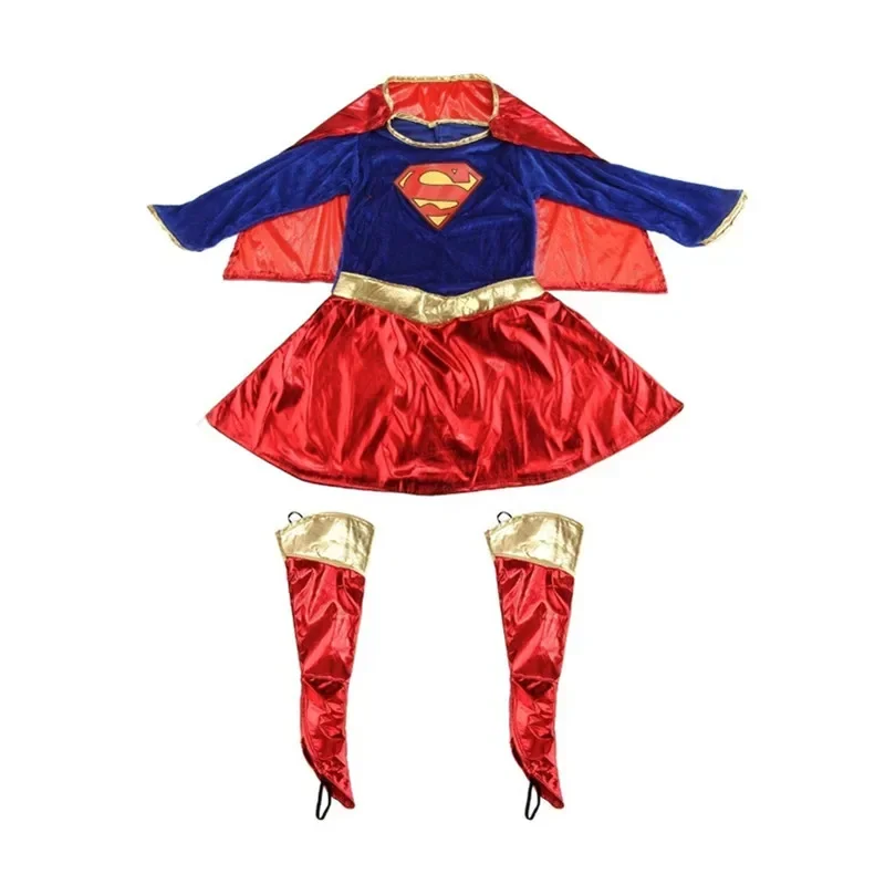 Children\'s Day Carnival Kids Superhero Super Girls Cosplay Costumes Cloaks Party Dress Birthday Clothes Halloween