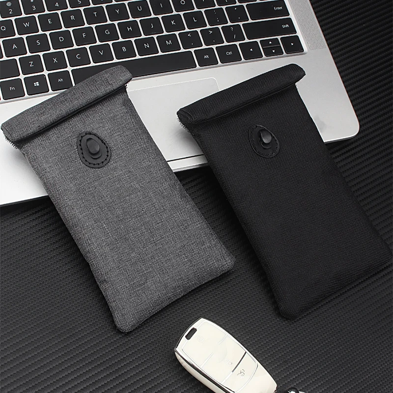 Polyester Faraday Bag for Car Keys Phone Rfid Signal Blocking Anti Radiation Privacy Protection Shielding Pouch Anti Tracking