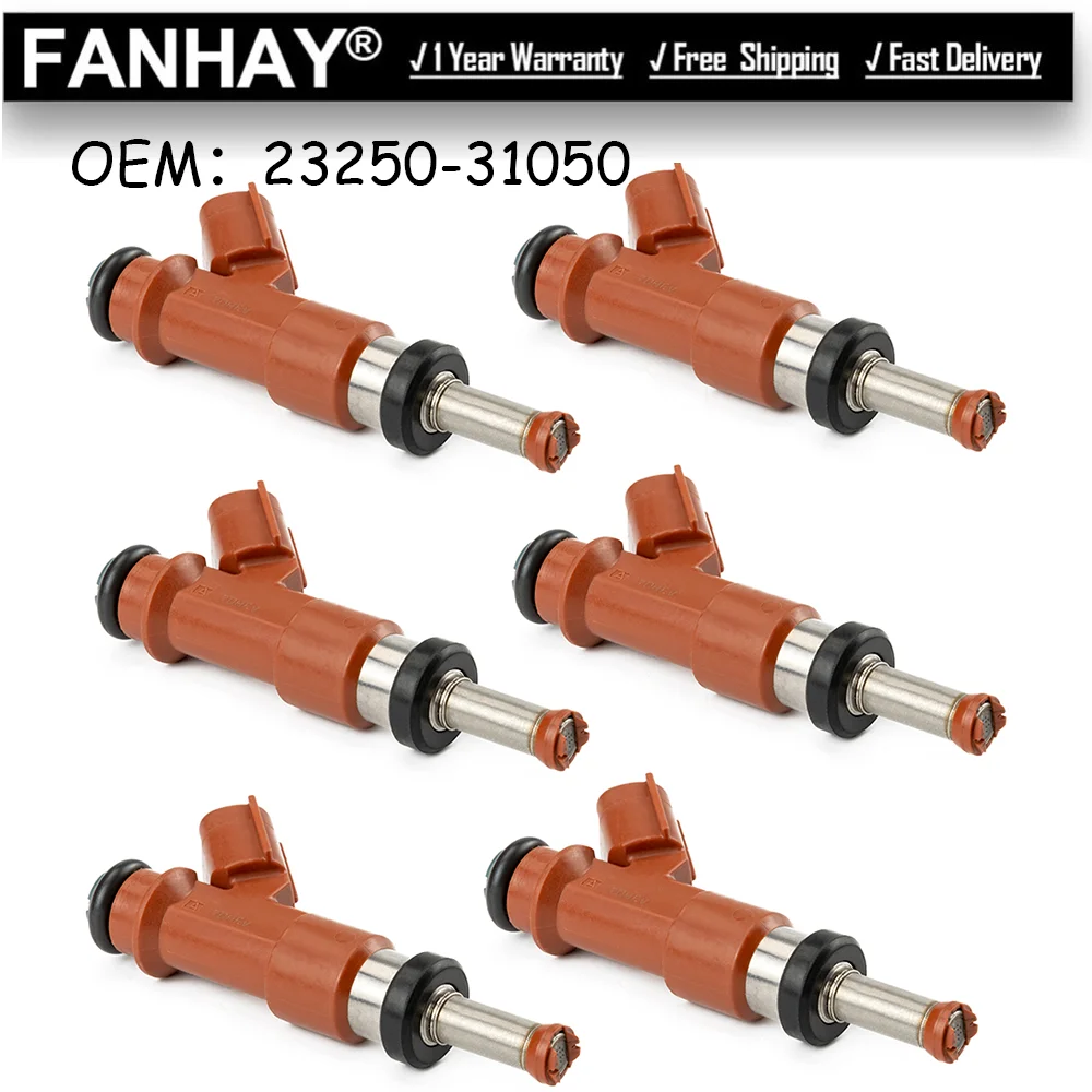 

6PCS Fuel Injectors Nozzle For Toyota Avalon Sienna Camry RAV4 For Lexus RX350 23250-31050 23250-0P040 61319194825 23209-31050