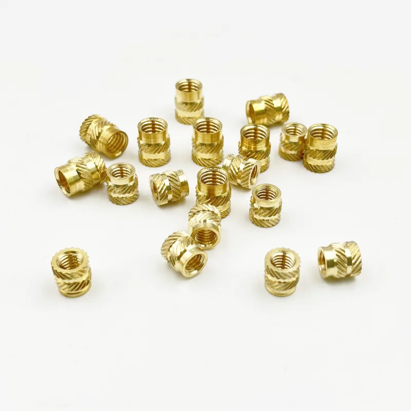 Einsatzmutter-Set M2 M2,5 M3 M4 M5 M6 Messing Hot Melt Rändelmutter Gewinde Wärmeform Doppel-Twill-Einspritzung Einbettung Kupfermutter 3D – Detail 6