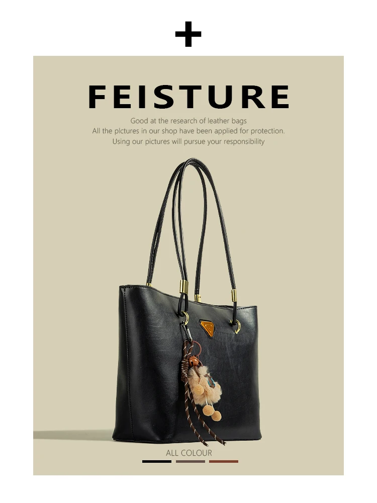 

Large Capaci Tote Bag Women's Faionable Simple Retro Commuting Single oulder Bag for Class Non-Pool Object 2025 New Spr...