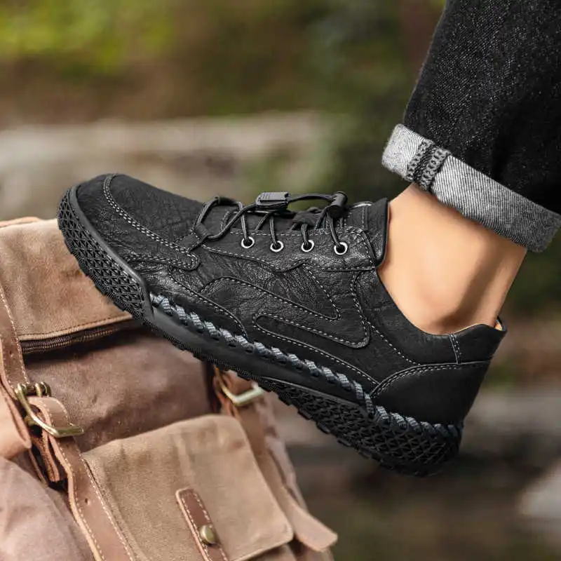 

Ботинки-дудочки с круглым носком, мужские кроссовки, большие размеры, прогулочная весенняя модная обувь, обувь на плоской подошве, спортивная широкая посадка Tnis Vzuttya