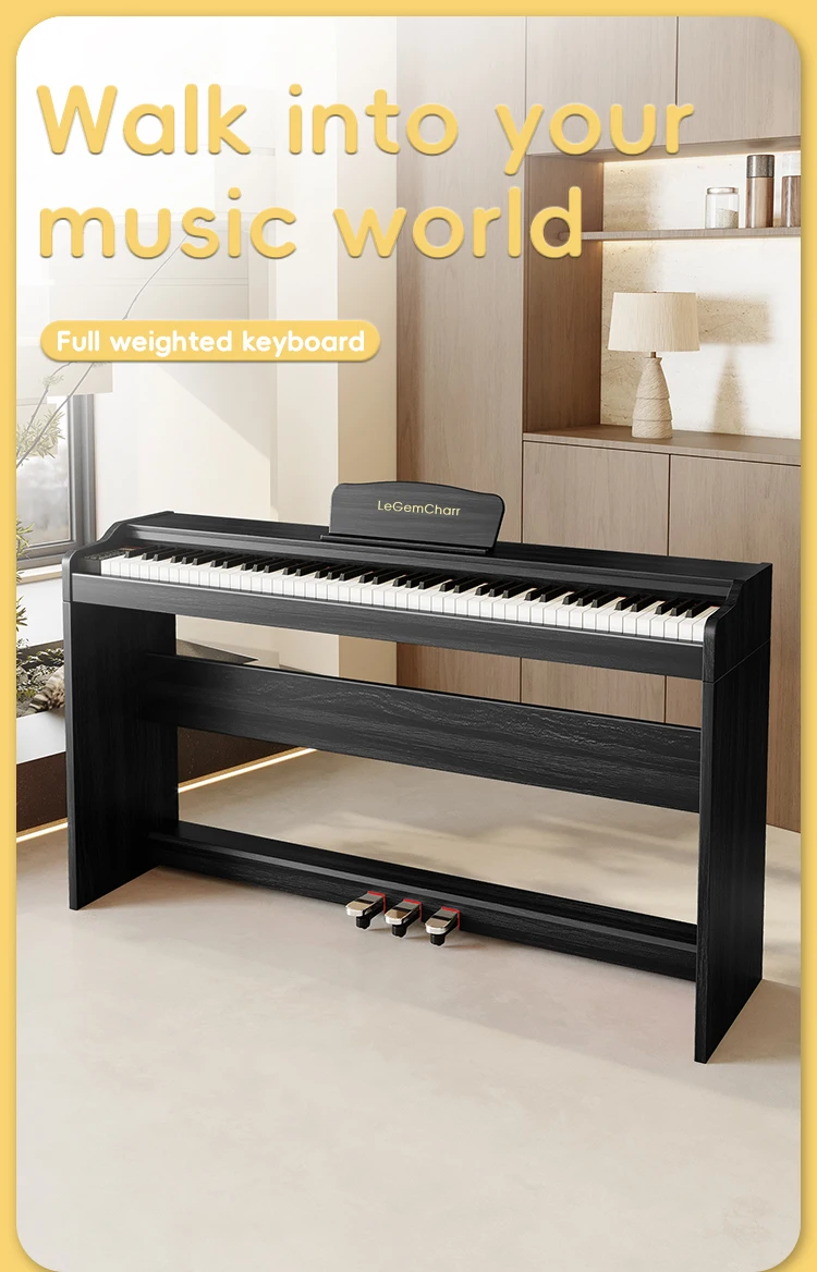 أحدث لوحة مفاتيح البيانو المحمولة لعام 2026 بيانو رقمي مكون من 88 مفتاحًا #4