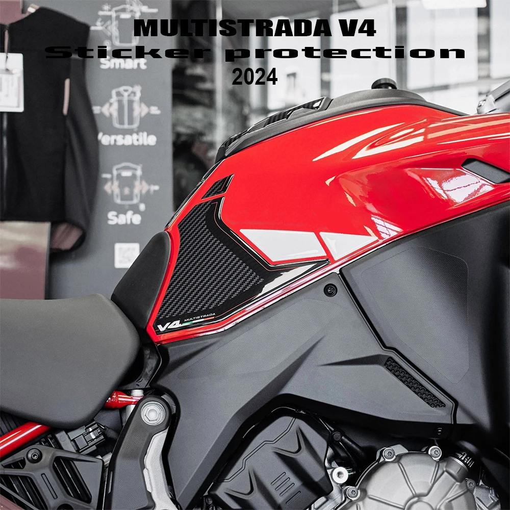 

Для Ducati Multistrada V4 V4S 2024, 3D эпоксидная смола, защитная наклейка на бак мотоцикла, новая декоративная наклейка