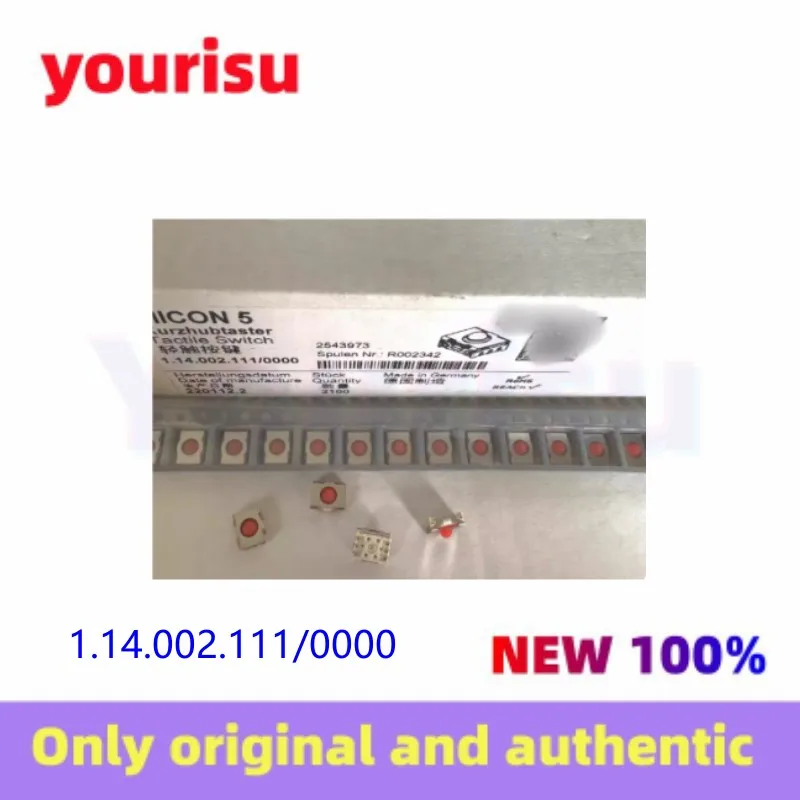 5Pcs/Lot Original 1.14.002.111/000 1.14.002.111/000 Button Keyboard Touch Switch MICON 5 SMT THT