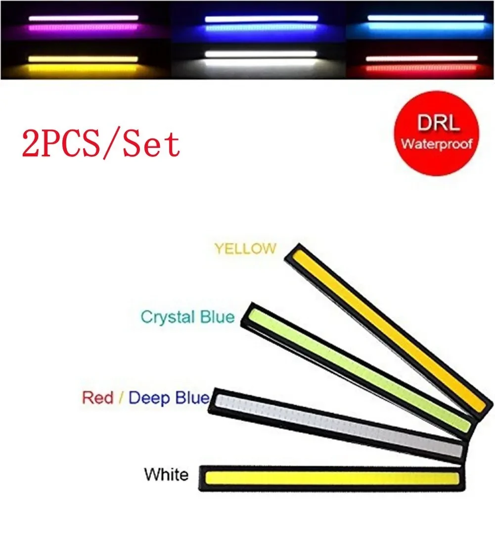 2/4pcs 12V LED Car Interior Strip Lights 17cm Interior Lamp Waterproof Boats Daytime Running Lights Bar Lamp