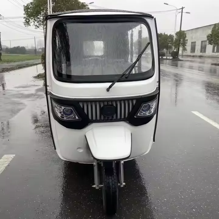New Design  Made of Steel Bajaj Style Electric Tuktuk 3 Wheel Electric Motorcycle Three Wheeled Taxi With 6 Passenger Seaters