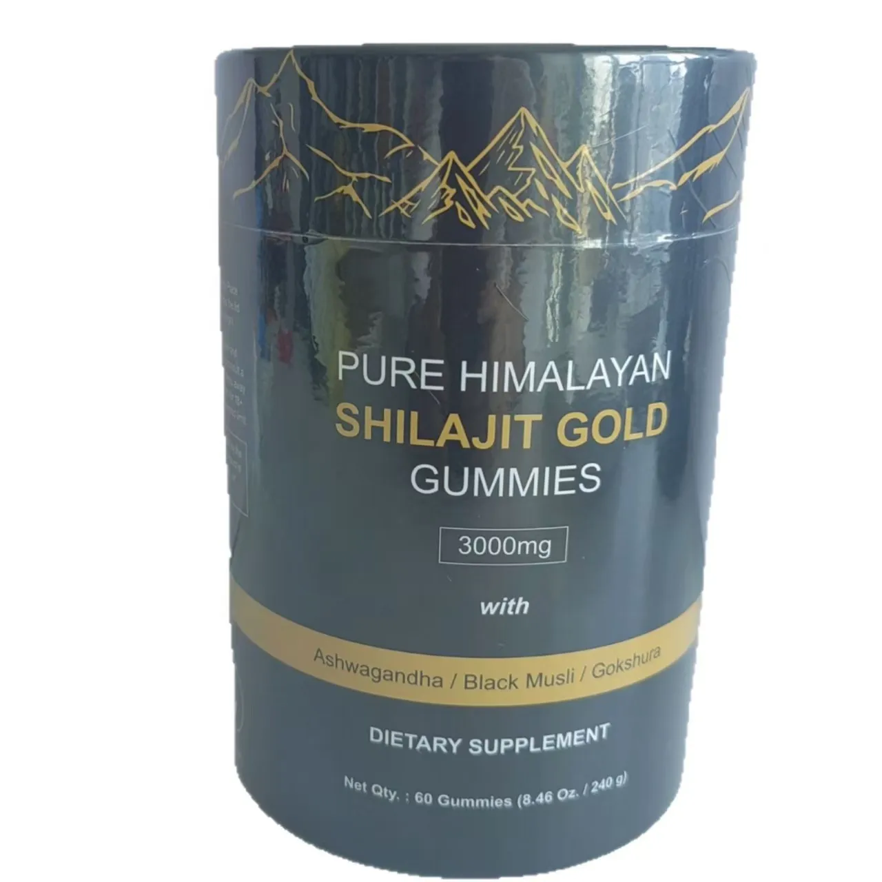 Source Factory Shilajit Gummies Box OEM/ODM Custom Pure HIMALAYAN SHILAJIT GOLD GUMMIES Bottle Increase Trace Element Energy Box
