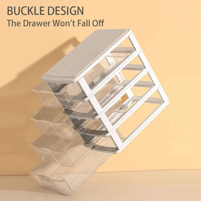 Desktop Storage Box Drawer Type Storage Cabinet Office Desk Storage Box Cosmetics Box Stationery Debris Storage Rack image 3