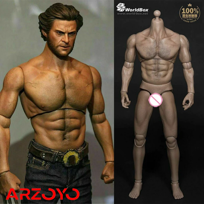 WorldBox 1/6 Male Muscle Action Figure Body AT012 Wide Shoulder for 1/6 HT DID Female Head In Stock