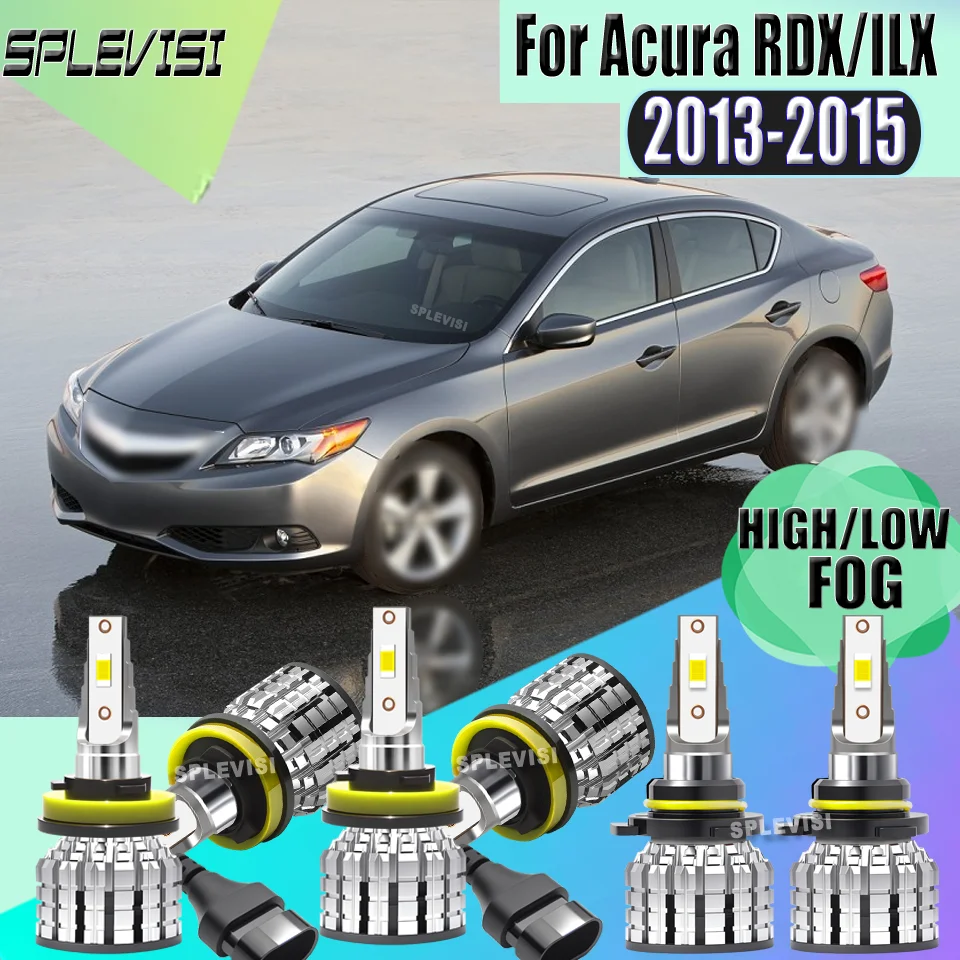 

SPLEVISI Waterproof LED Headlights High Low Beam Foglight Bulbs High-Quality 12V 3 Years Warranty For Acura RDX/ILX 2013-2015
