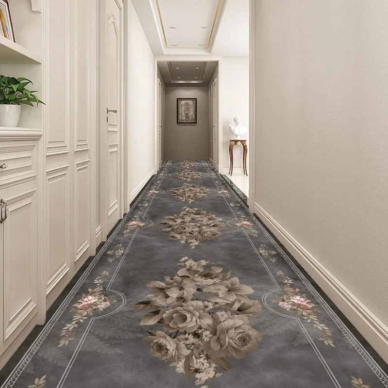 Reese Endless Vintage European Acanthus Pattern Lobby Carpet Living Room Porch Rugs Hallway Corridor Aisle Restaurant Decor Mats