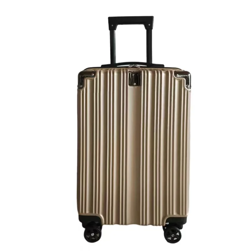 Fashionable metal corner suitcase adult trolley case business boarding suitcase 20 inch universal wheel password lock